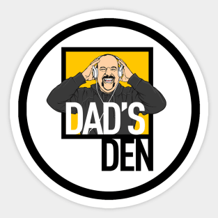 Dad's Den Logo (White) Sticker